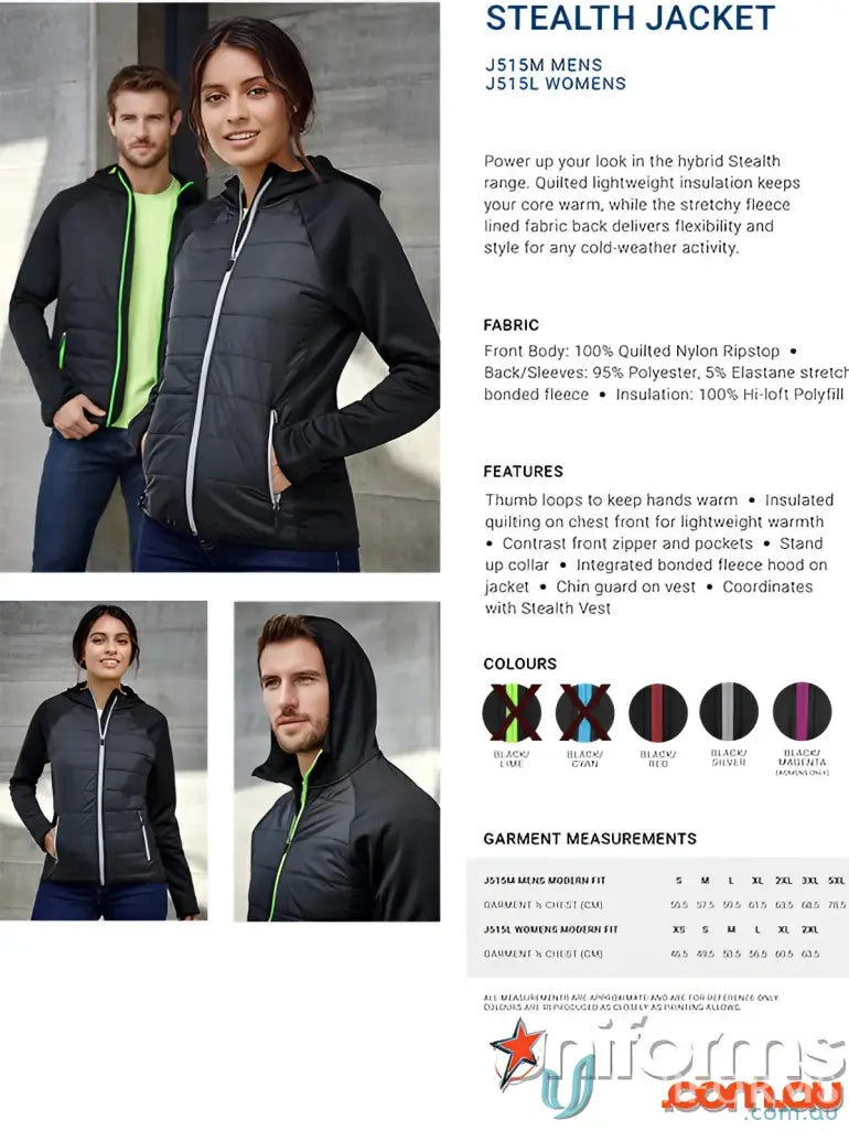 Ladies stealth hoodie stealth jacket j515l from Biz Collection Women’s product ad