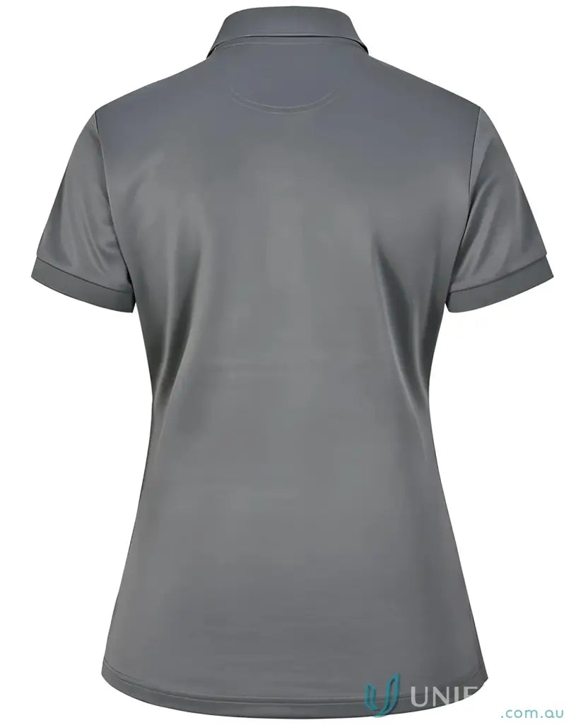 Gray short-sleeved Ladies Corporate Polo, sustainable ladies corporate polo shirt