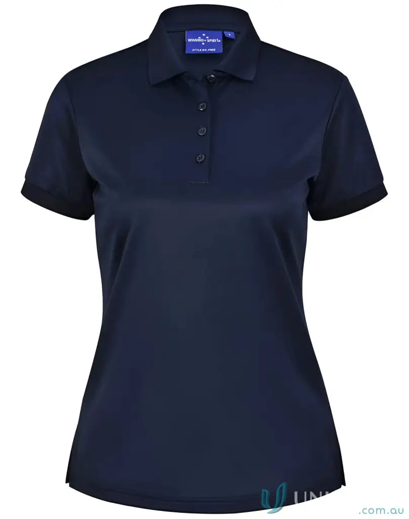 Navy blue ladies corporate polo shirt from Ladies Sustainable Corporate Polo collection