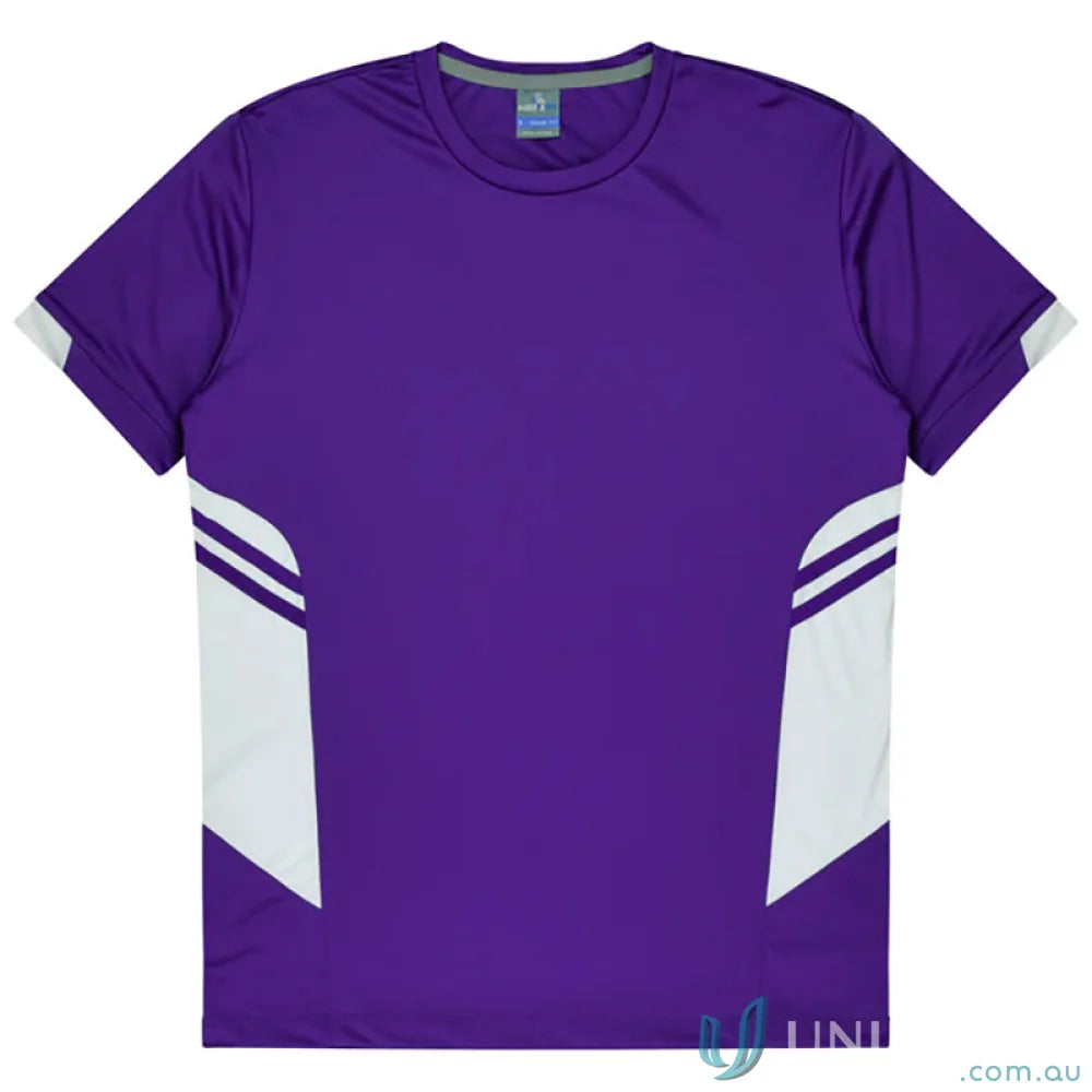 Purple and white athletic T-shirt from Ladies Tasman Tee perfect for uniforms or workwear