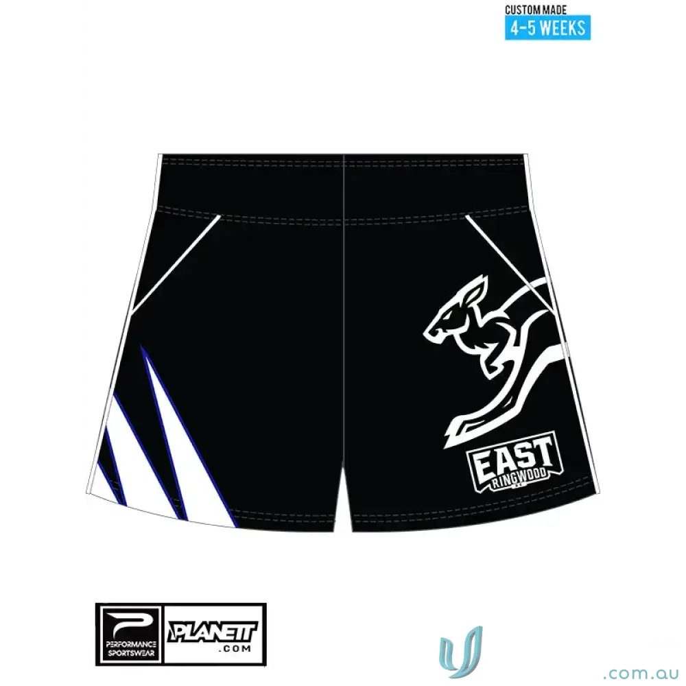 Ladies training shorts in lightweight sports fabric with kangaroo logo