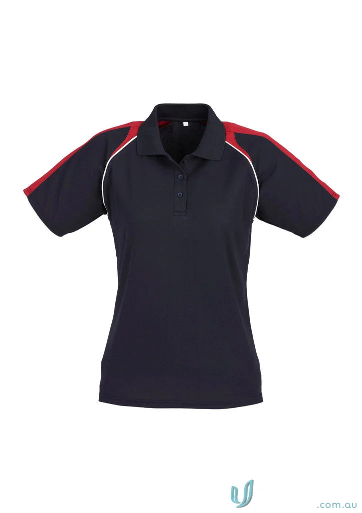 Ladies Triton Polo in navy and red with biz cool™ polyester, perfect for casual style