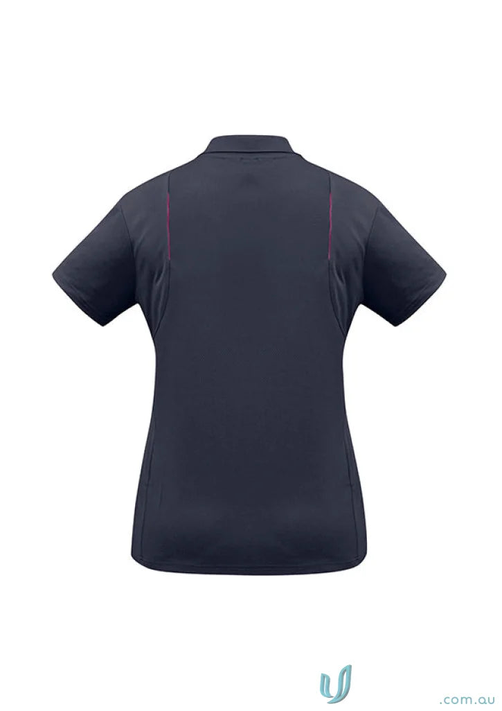 Dark polo shirt from Ladies United Polo biz collection in sports interlock fabric