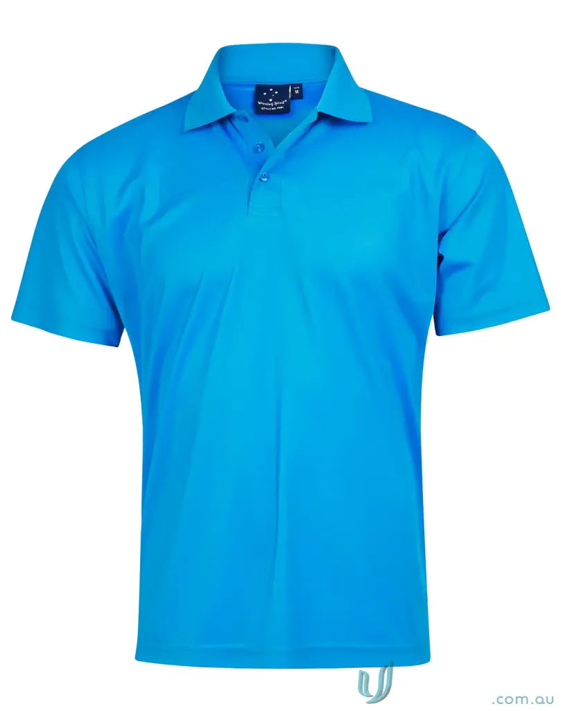 Bright blue Ladies Verve Polo with cooldry® polyester mini fabric and classic collar