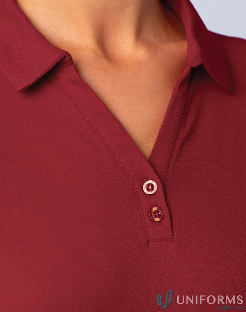 Ladies Victory TRUEDRY Maroon Polo Shirt made from CoolDry Polyester for ultimate comfort