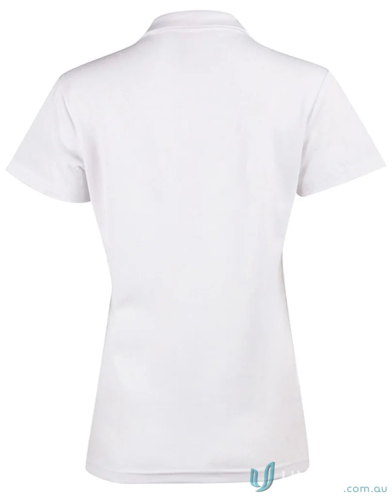 White ladies victory truedry polo shirt made of cooldry polyester for your sporty style