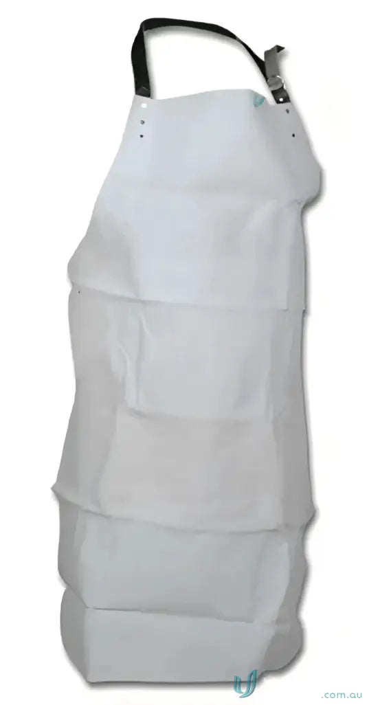 White layered protective apron from Leather Welders apron for work uniforms in tough environments
