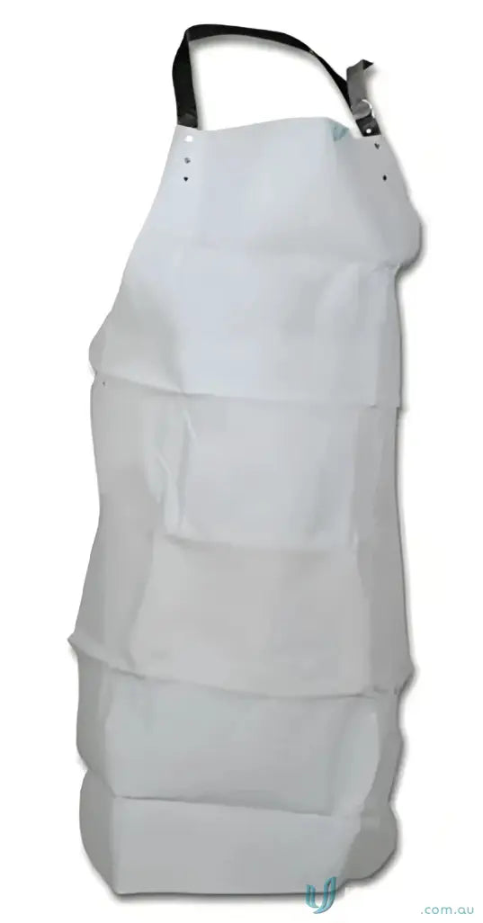 White layered protective apron from Leather Welders apron 80 x 100cm for work and protection