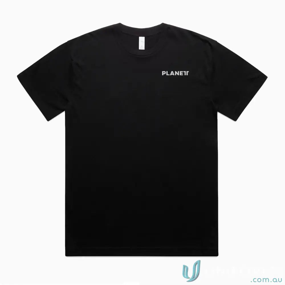 Black short-sleeved Lob Oversize Tee with wide neck ribbing, perfect for men’s street tees