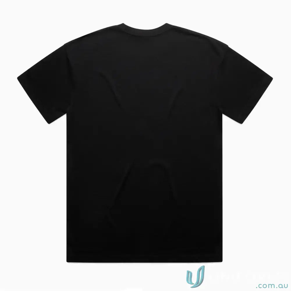 Black men’s street tee featuring wide neck ribbing from Lob Oversize Tee collection
