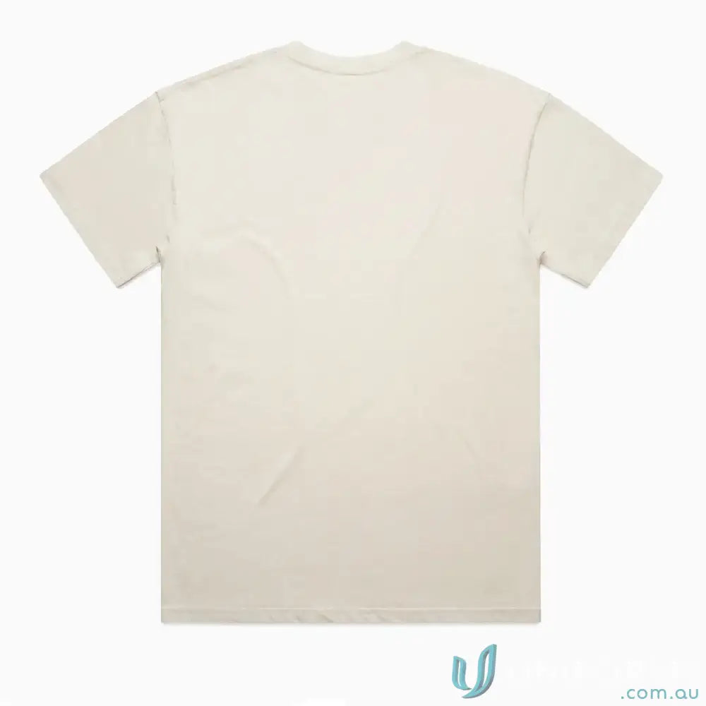 Plain beige Lob Oversize Tee with wide neck ribbing, perfect men’s street tees style