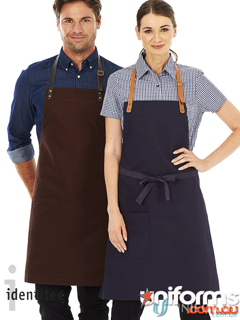 Luca Cotton Canvas Apron with Two Aprons and Leather Straps for uniforms or purchase separately