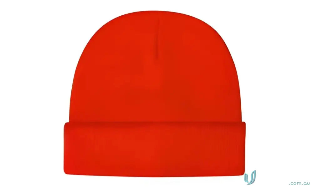 Bright orange Luminescent Safety Acrylic Beanie, perfect for workwear and uniforms