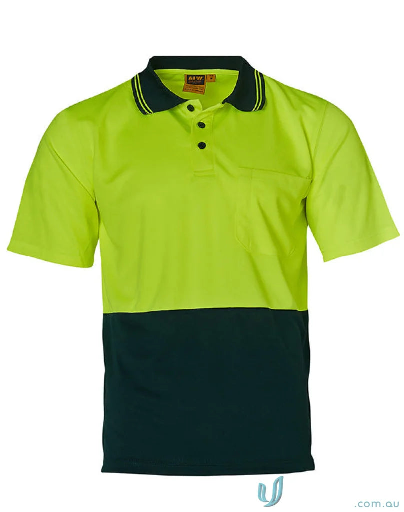 Two-tone short-sleeved polo shirt from 100 MOQ Embroidered Safety Polos with embroidery