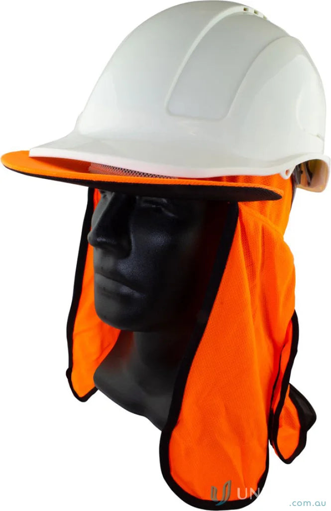Maxisafe Orange Cap with Neck Flap for protection and workwear uniforms