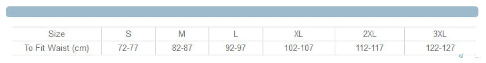 Size chart for waist in cm on Medi8 Reversible Scrub Pants with reinforced stress points