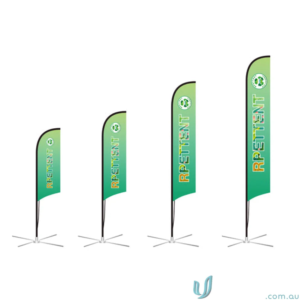 Medium Feather Flag showcasing vibrant feather flags perfect for uniforms or workwear displays