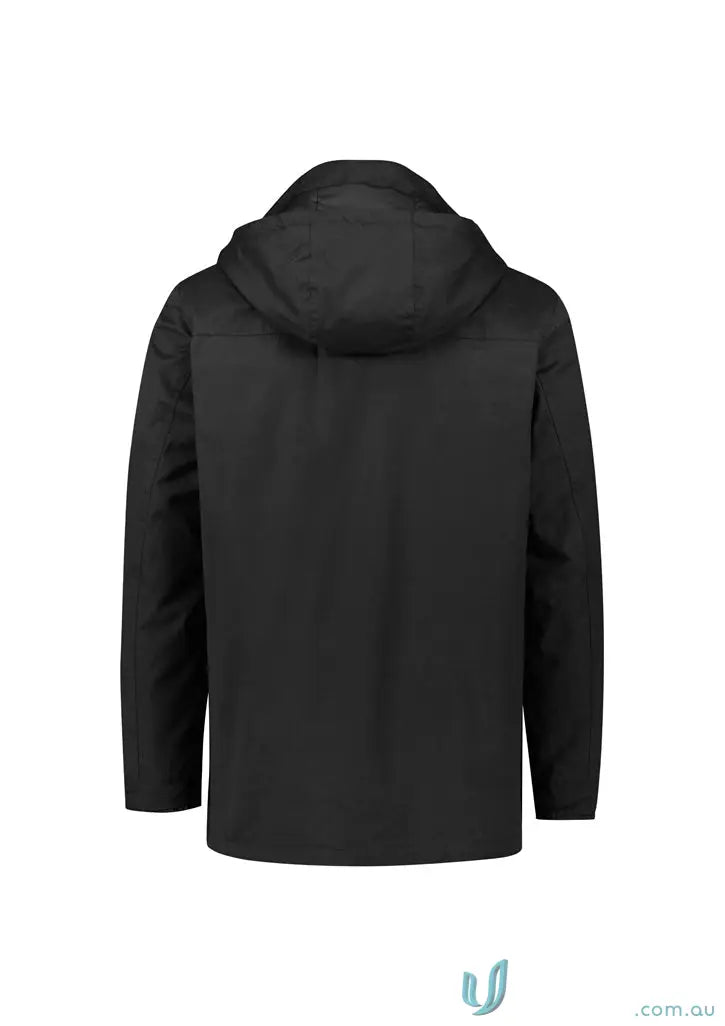 Black hooded outdoor jacket from Melbourne Comfort Jacket Biz Collection for light showers