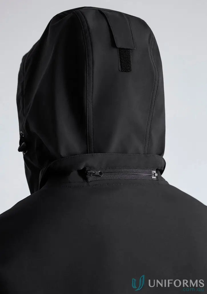 Rear view of Mens Atlas Jacket with waterproof membrane for outdoor guides