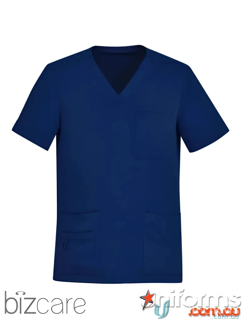 Men’s Navy Blue Avery V-Neck Scrub Top CST945MS from Biz Care Men’s collection