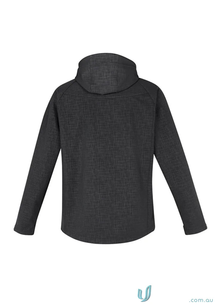 Dark gray textured long-sleeved men’s geo jacket j135m from Biz Collection Men’s