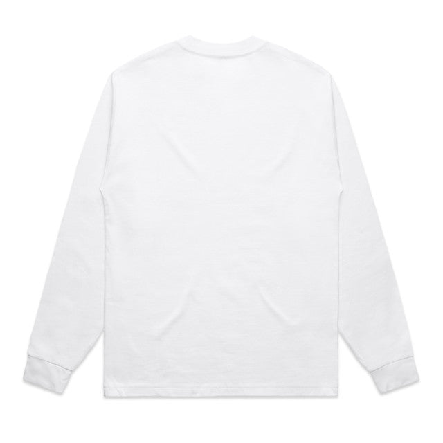 White Nike long sleeve tee with swoosh logo on back