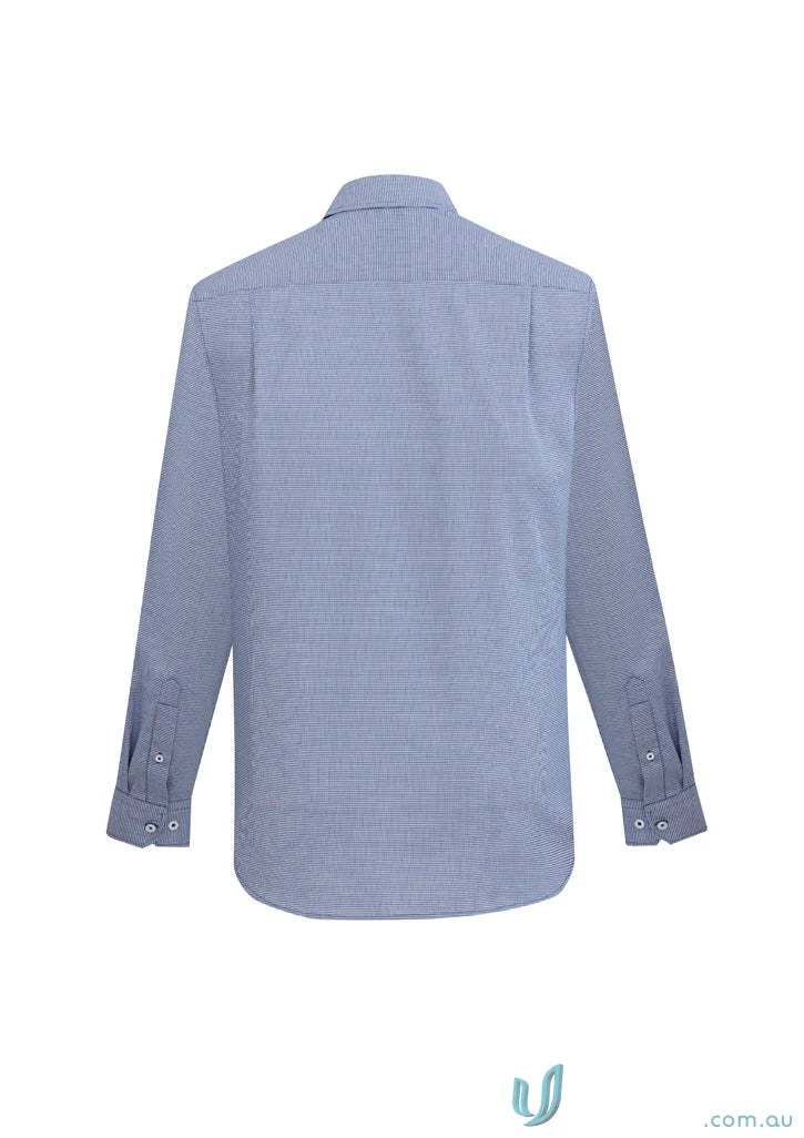Blue Mens Jagger LS Shirt with easy-care fabric from Biz Collection