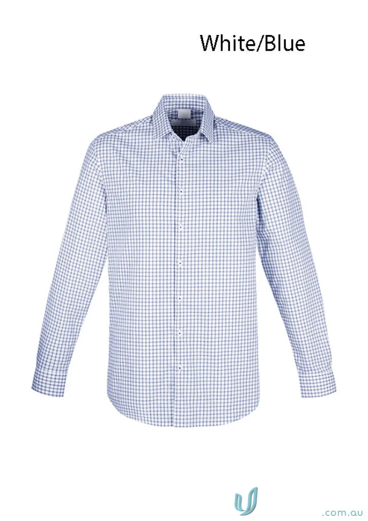 White and blue checkered Noah Long Sleeve shirt for all-day comfort RS070ML