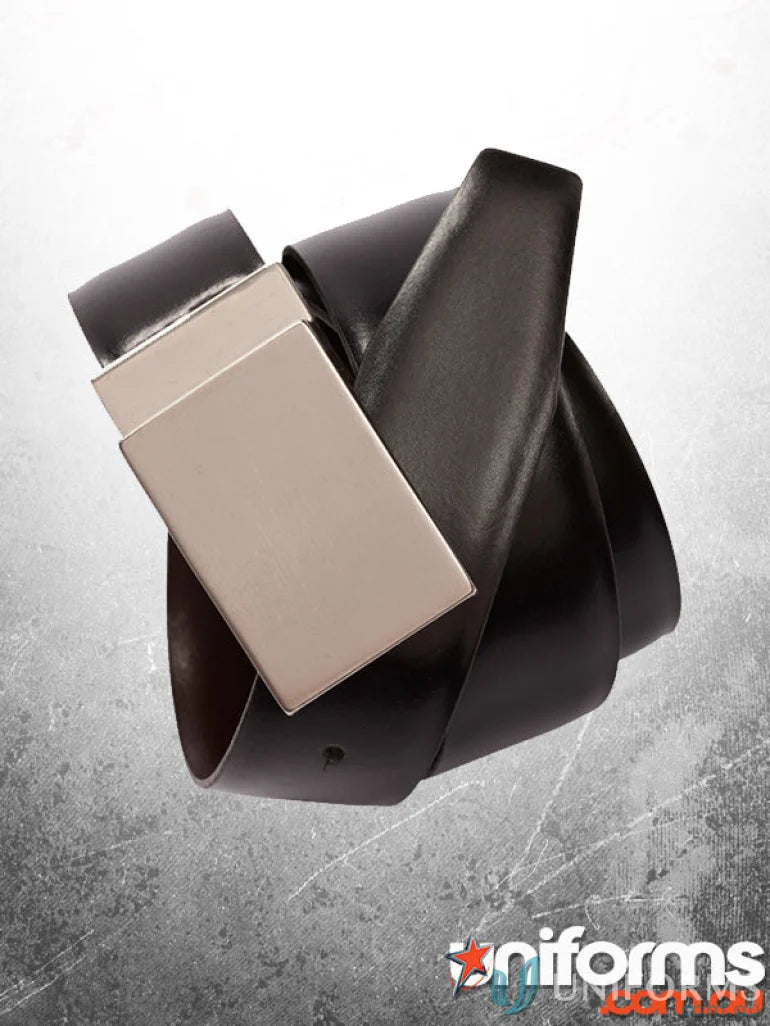 Mens PU belt with silver buckle, perfect for medical and work uniforms