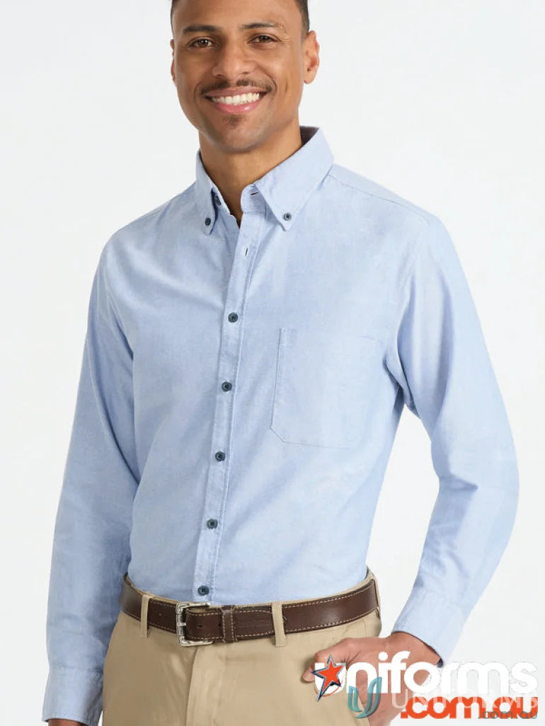 Light blue Men’s Reuben Long Sleeve Shirt button-down for casual style