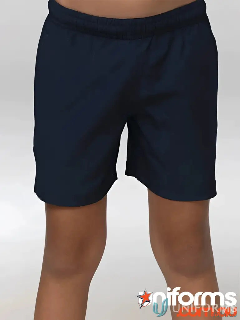 Navy blue athletic shorts from Mens School Shorts for casual uniforms or workwear