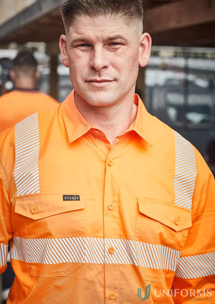 Mens VIC Rail Shirt with segmented reflective tape for all-day comfort and visibility