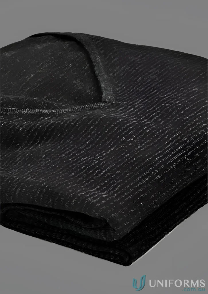 Folded black ribbed knit shirt made of merino wool for merino mens pullover wp131ml