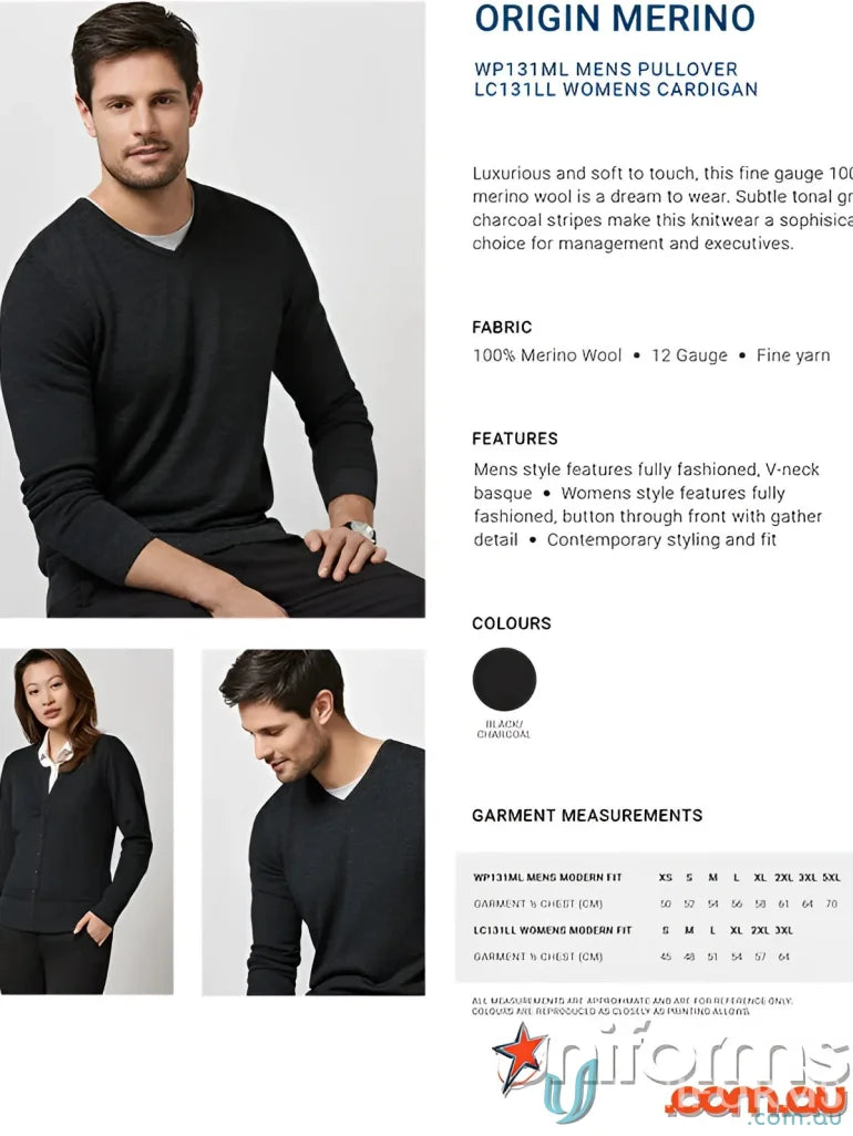 Merino wool knitwear Merino Mens Pullover WP131ML for cozy winter style