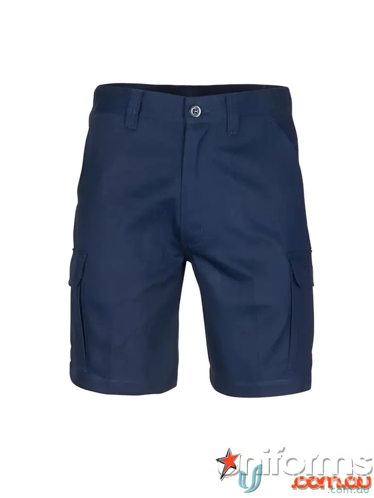 Navy blue cotton cargo shorts from Middle Weight Cotton Cargo Shorts for the perfect balance of style and comfort
