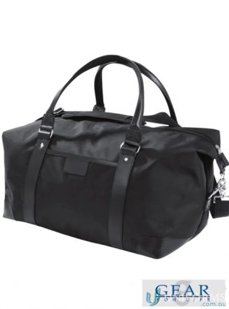 Black Milan Overnight Bag with handles and shoulder strap for bag orders or uniforms