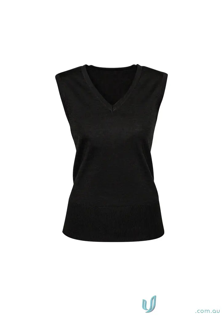 Black V-neck sleeveless top from Milano Women’s Vest, perfect for LV619L deals and timeless style