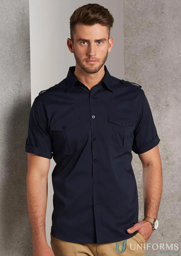 Navy blue military shirt M7911 men’s short-sleeved Benchmark SS Military Shirt