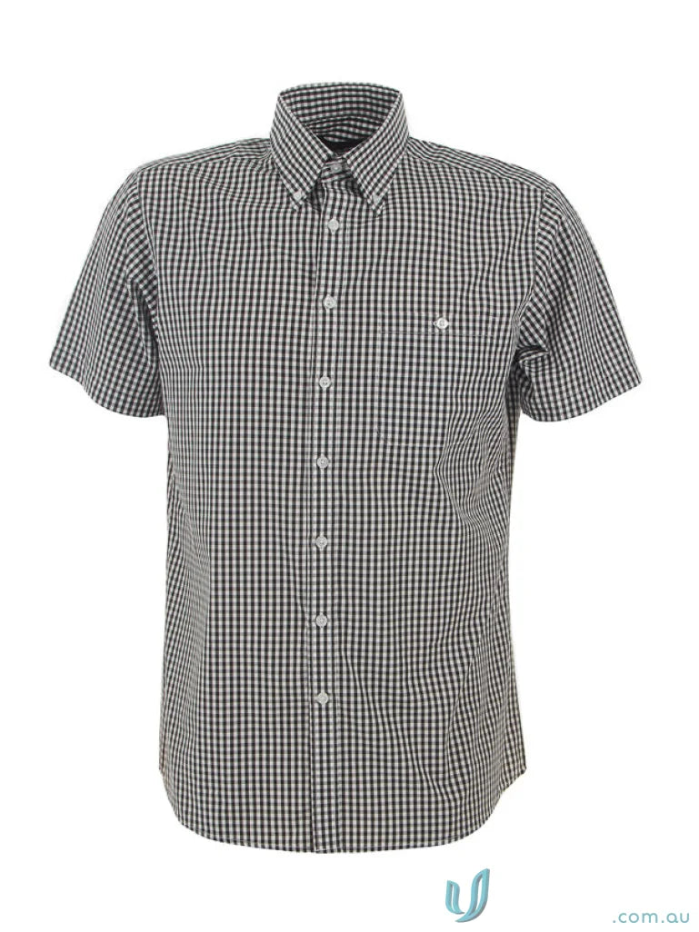 Miller Gingham SS Check Shirt in classic gingham check, perfect workwear or uniforms