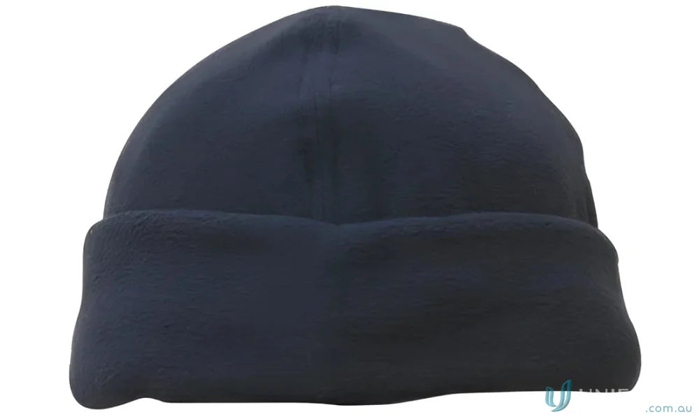 Navy blue Mirco Fleece Beanie, cozy fleece beanie for cold weather adventures