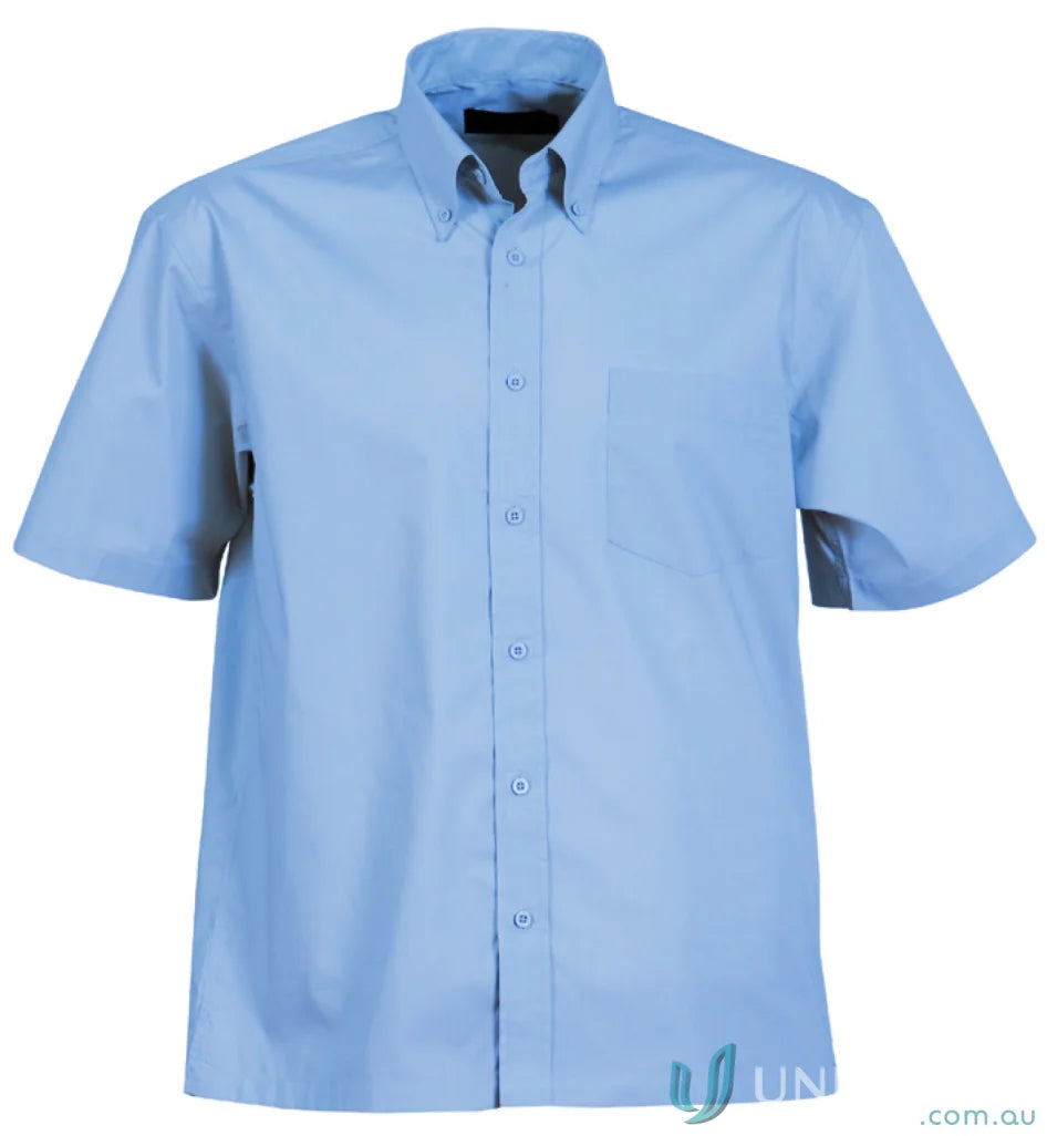 Light blue nano short-sleeved professional shirt perfect for summer casuals