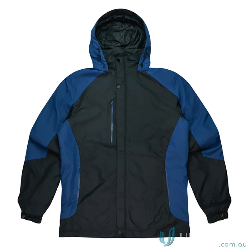 Napier Lady Jacket showing blue and black hooded padded lining jacket perfect blend coat