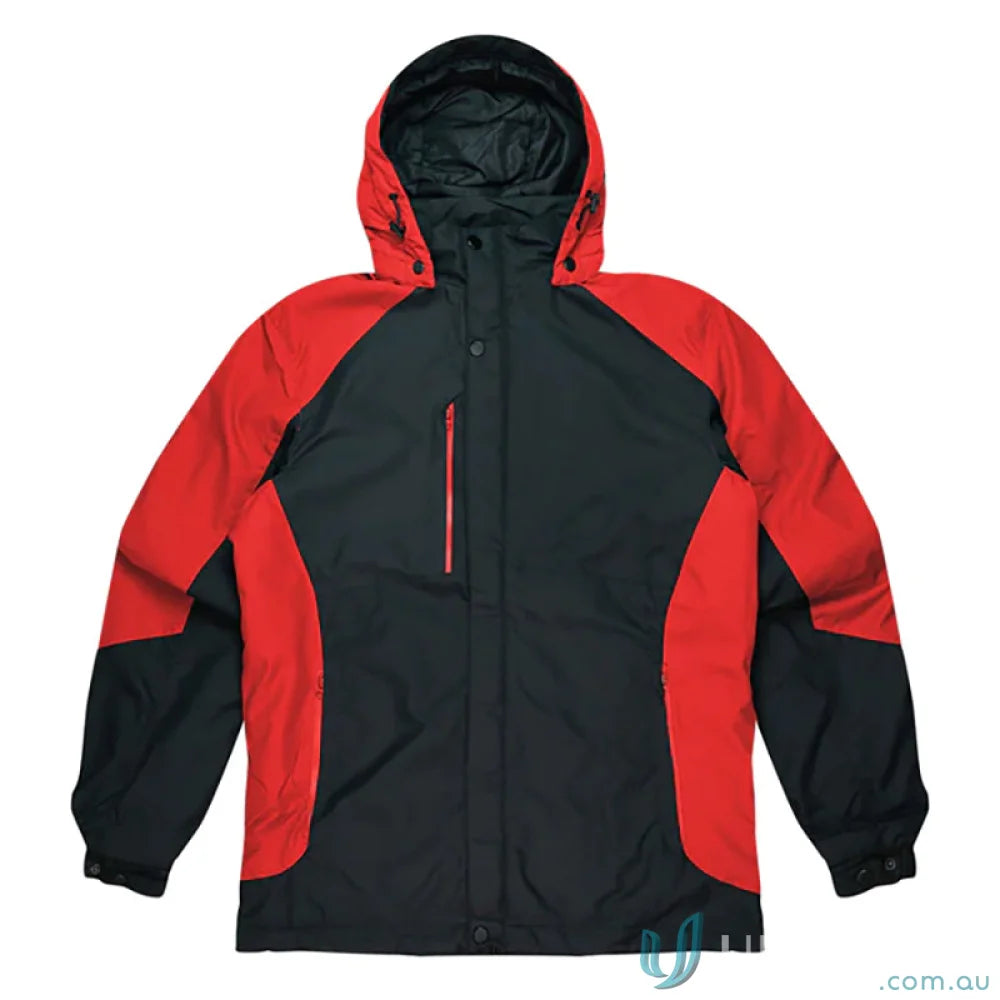 Red and black Napier Lady Jacket with padded lining, perfect blend coat for cold days