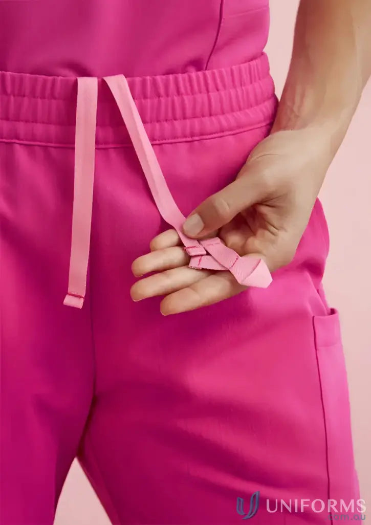 Pink drawstring scrub pants from NBCF Women’s Pink Bizcare Women’s Pink scrub pant -csp241ll