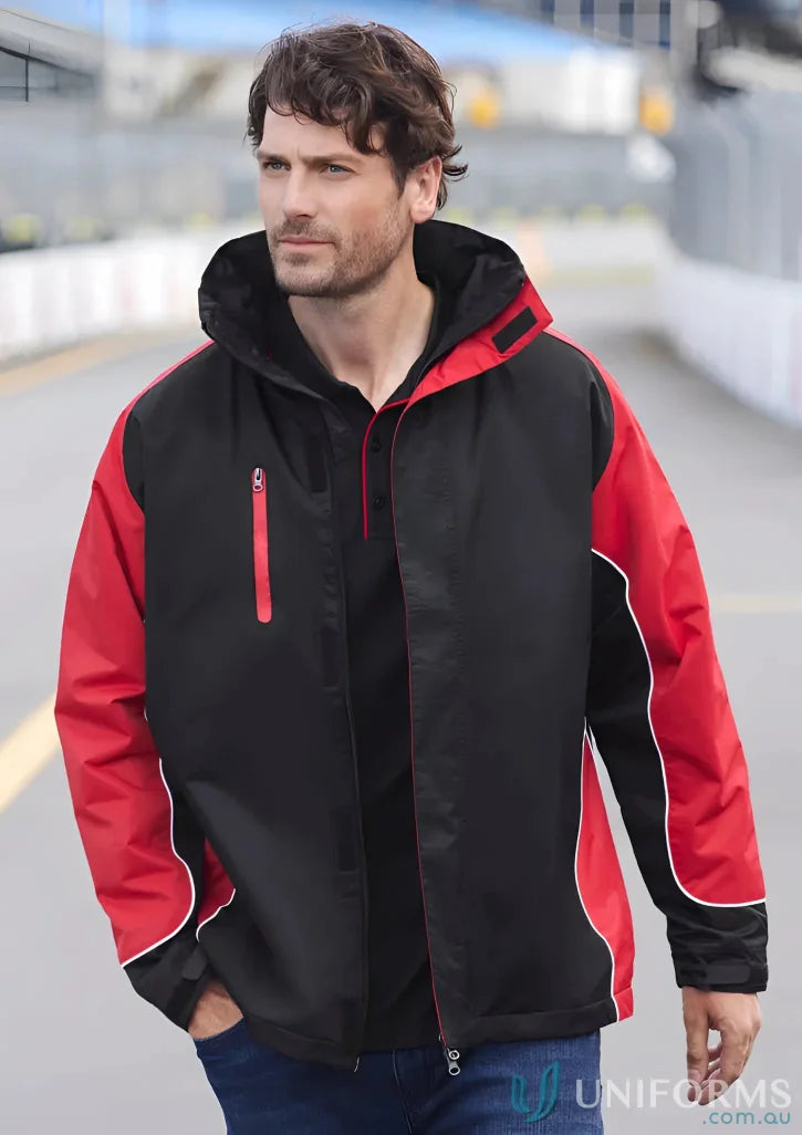 Man in black and red Nitro Jacket J10110 from Biz Collection Unisex style