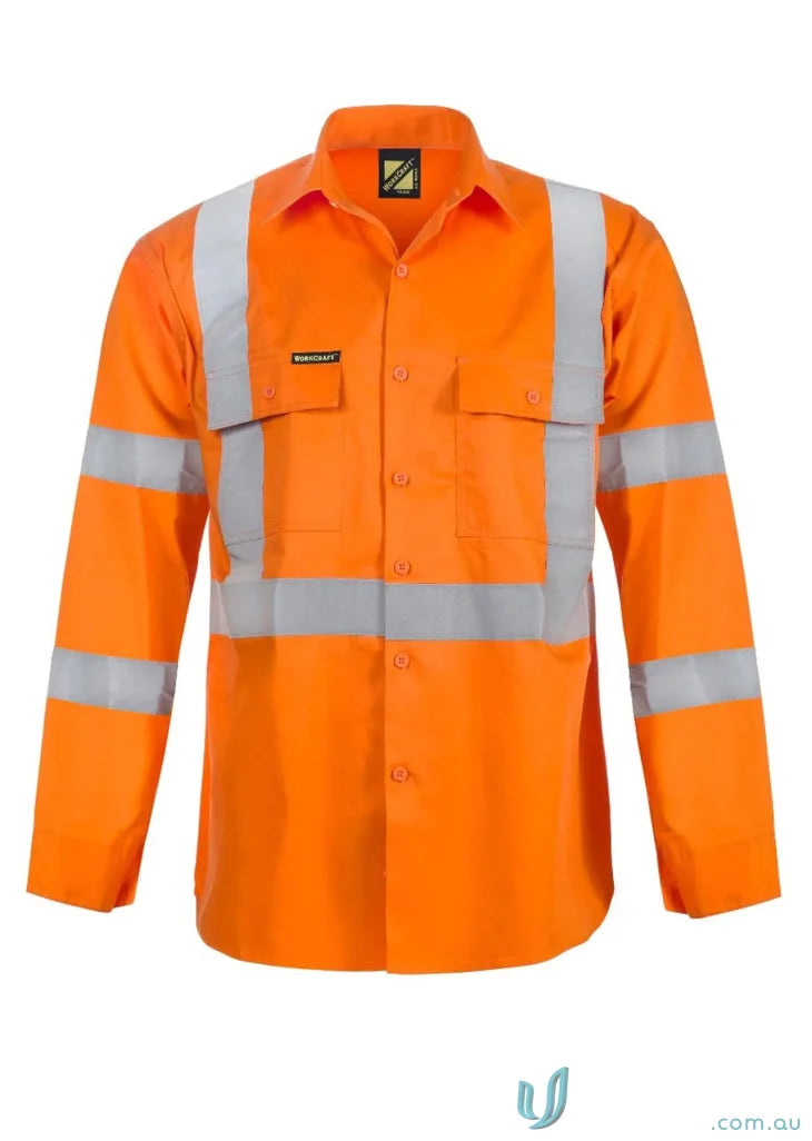 Orange NSW Rail Hivis reflective shirt for rail industry workers’ safety apparel