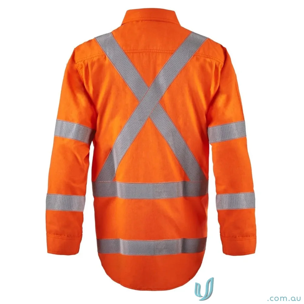 Orange NSW RAIL HRC2 HiVis Reflective Shirt for rail workers and safety gear