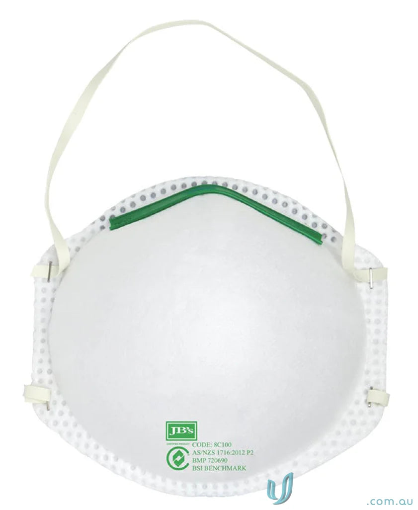 White disposable respirator mask for workwear and uniforms from P2 Respirator 20pc