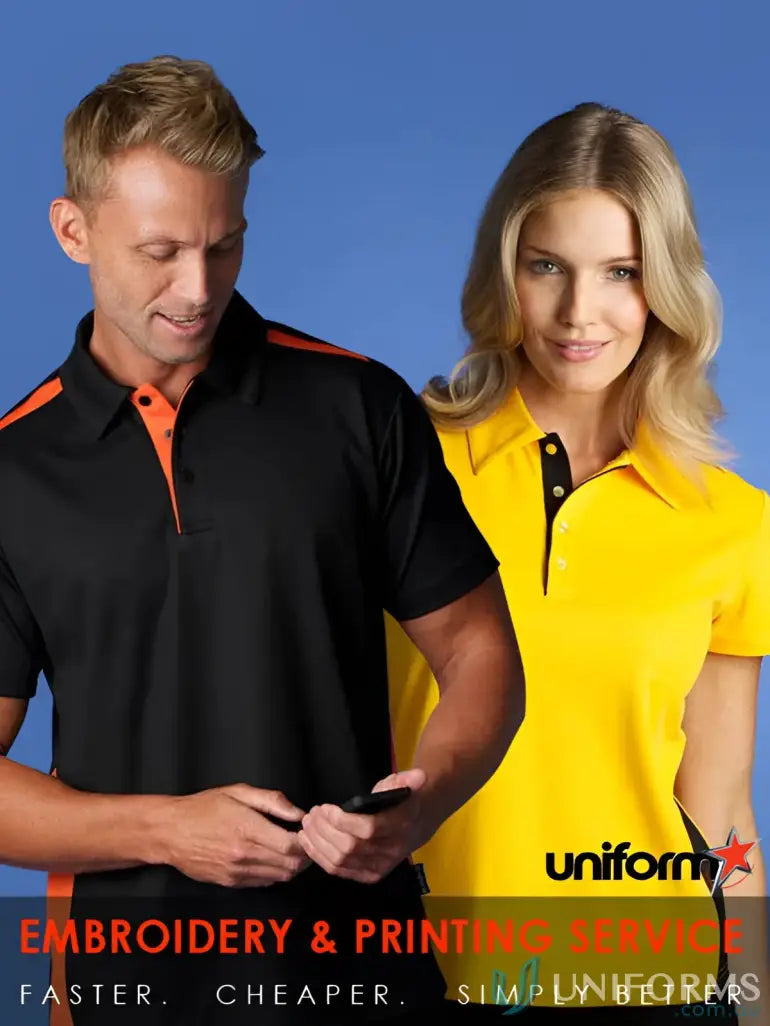 Paterson Polo two-tone shirts made of comfy fabric, perfect for uniforms or workwear