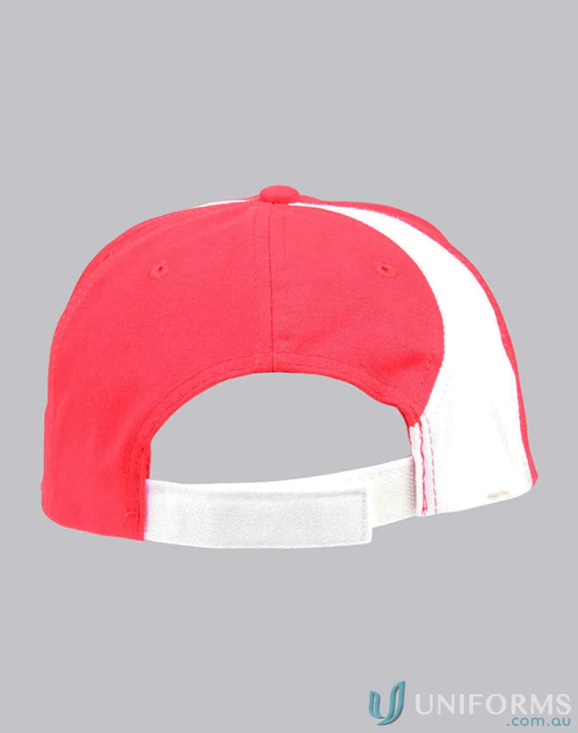 Red and white crown contrast cap from Peak Crown Contrast Cap line